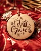 "Let It Snow" Handmade Leather Ornament