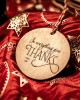 "Give Thanks" Handmade Leather Ornament