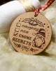 "Gnome Regrets" Handmade Leather Ornament
